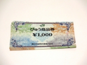 びゅう商品券 ￥1,000